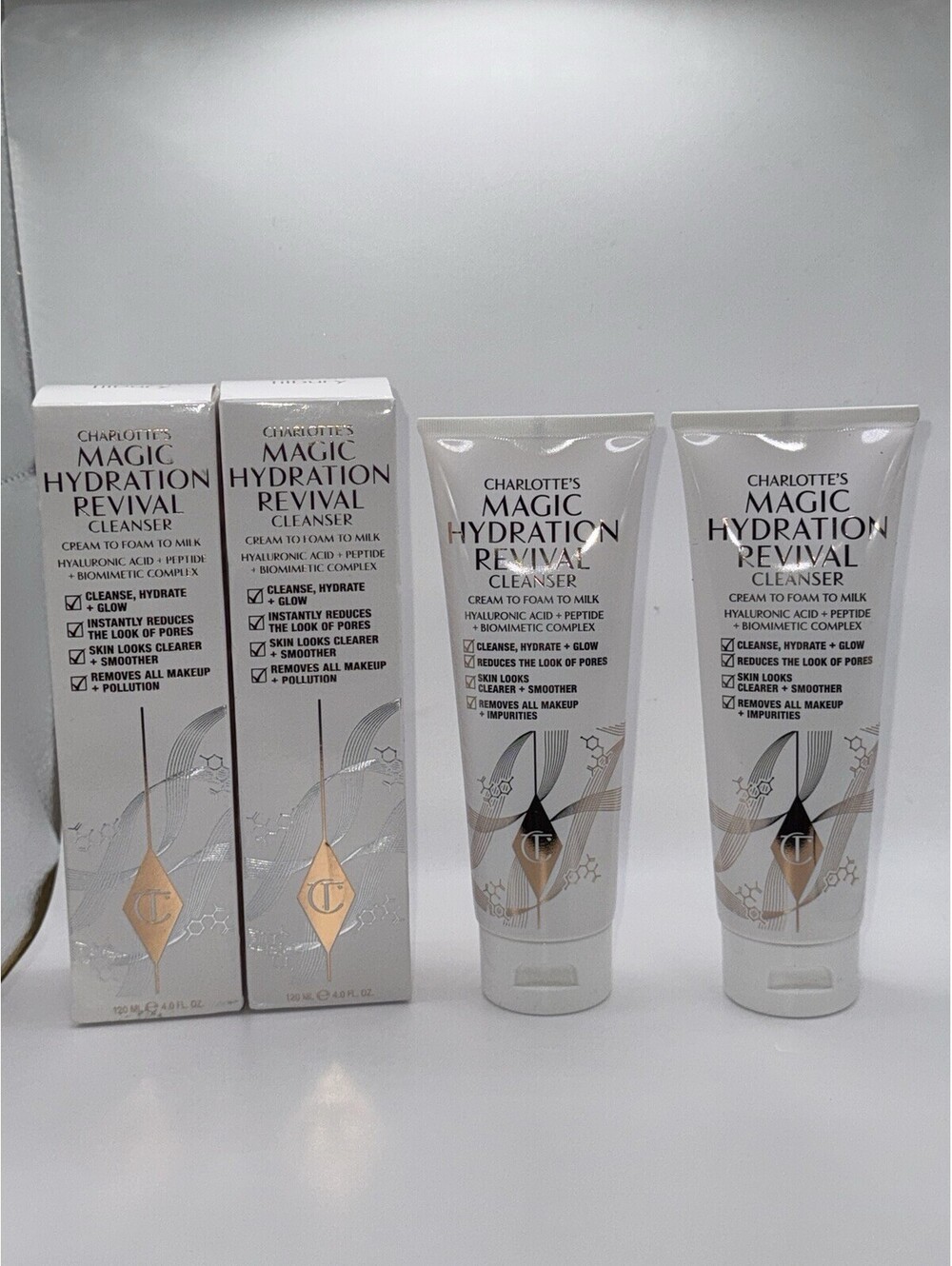 2 Charlotte Tilbury Magic Hydration Revival Gentle Cleanser 4oz/120ml
